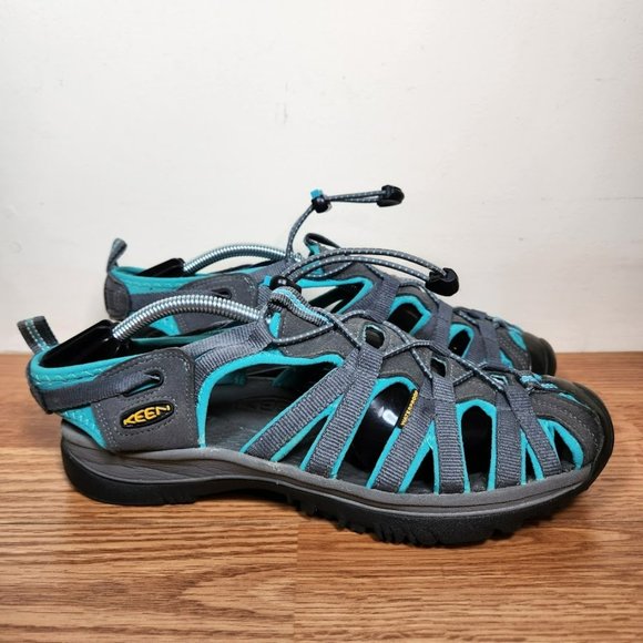 Keen Whisper Gray Aqua Hiking Waterproof Outdoor Sandal Women’s Size 9 1003717 - Picture 1 of 10